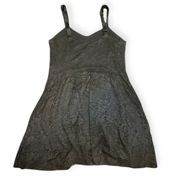 FREE PEOPLE Women’s Black and Navy Sleeveless Lace Fit and Flare Mini Dress Size - Picture 4 of 8